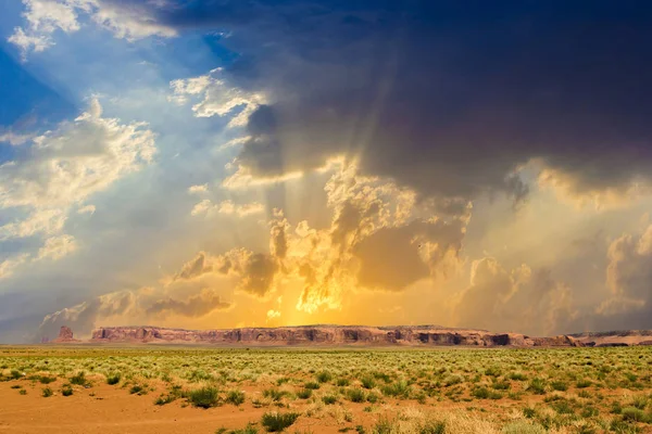 Giant Sandstone Formation Monument Valley Blue Sky — Stock Photo, Image