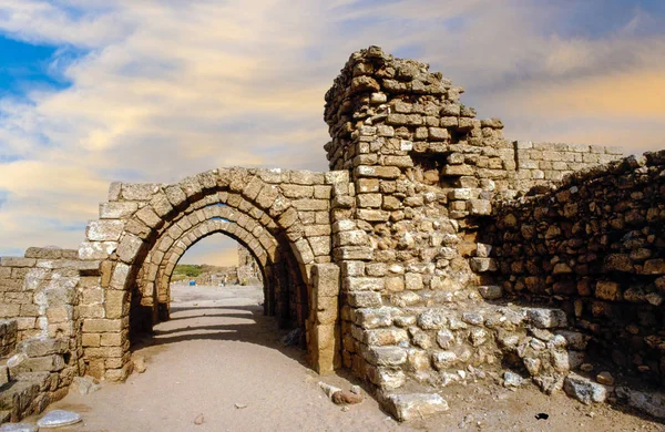 Ruínas Uma Fortaleza Avdat Local Histórico Israel Deserto Judeia — Fotografia de Stock