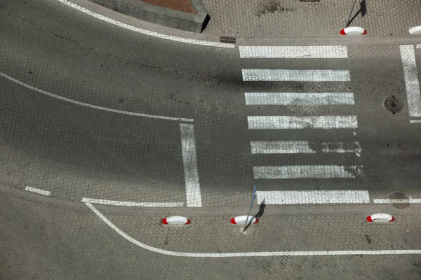 Aerial Pedestrian Crossing Grey Street — Stock Photo, Image