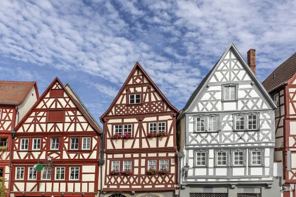 Alte Fachwerkhäuser Ochsenfurt Deutschland — Stockfoto