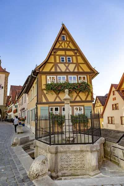 Iconic View Old Street Rothenburg Der Tauber Germany — Stock Photo, Image