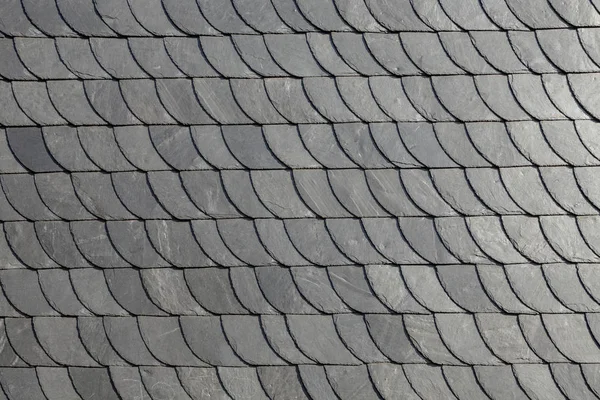 Detail Slate Shingle Roof Grey — Stock Photo, Image
