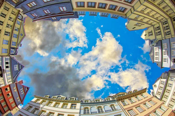 Frankfurt Neue Altstadt Reconstructed Old Town Blue Sky — Stock Photo, Image