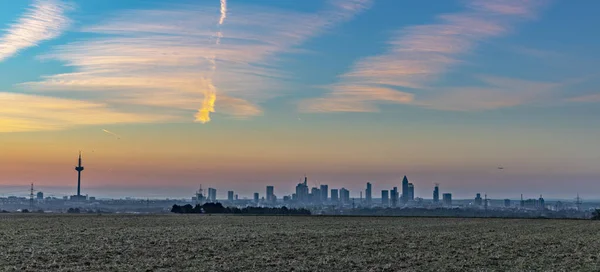 Panorama Skyline Von Frankfurt Main — Stockfoto