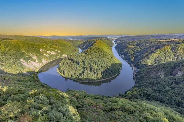 Περίφημο Ποταμό Saar Βρόχο Στο Orscholz — Φωτογραφία Αρχείου