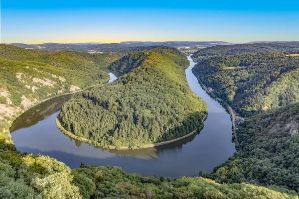 Περίφημο Ποταμό Saar Βρόχο Στο Orscholz — Φωτογραφία Αρχείου