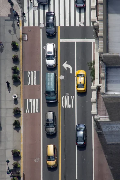 Aerial Street Scene Manhattan New York — Stock Photo, Image