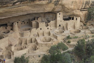 old indian tribal village in the rocks called white house ruins of the Anasazi people clipart