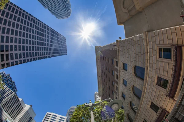 Perspektiv Skyskrapa Downtown Los Angeles Usa — Stockfoto