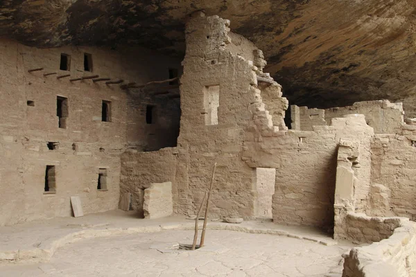 Oud Indiaas Stamdorp Rotsen Genaamd Witte Huis Ruïnes Van Anasazi — Stockfoto