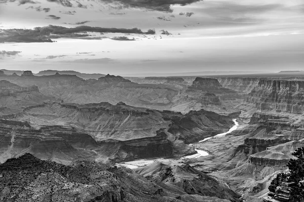 Pôr Sol Grand Canyon Visto Desert View Point South Rim — Fotografia de Stock