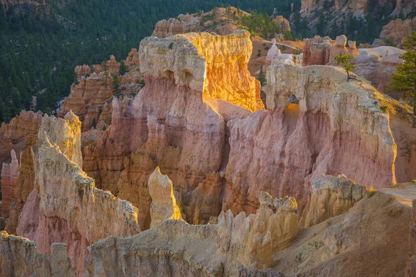 Beautiful Landscape Bryce Canyon Magnificent Stone Formation Amphitheater Temples Figures — Stock Photo, Image