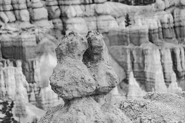 Piękny Krajobraz Bryce Canyon Wspaniałe Kamienie Dwóch Formacji Skalnych Miłości — Zdjęcie stockowe