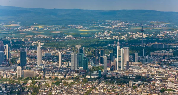 Flygfoto Till Skyline Frankfurt Main — Stockfoto