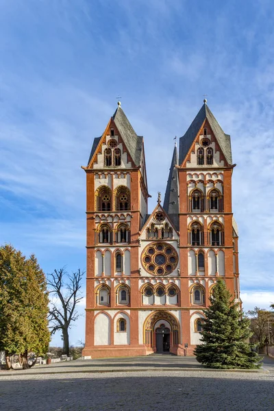Słynny Komora Gotycka Limburg Der Lahn Niemcy Pod Błękitne Niebo — Zdjęcie stockowe