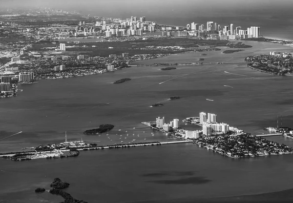 Aerea Della Città Della Spiaggia Miami — Foto Stock