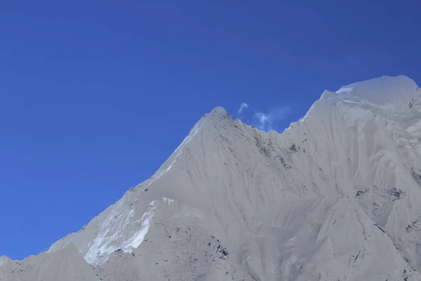 Lever Soleil Dans Haut Pisang Vue Sur Chaîne Annapurna Blanc — Photo