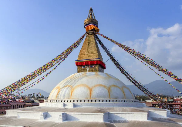 Διάσημος Ναός Στην Στο Μποντνάθ Κατμαντού Νεπάλ — Φωτογραφία Αρχείου