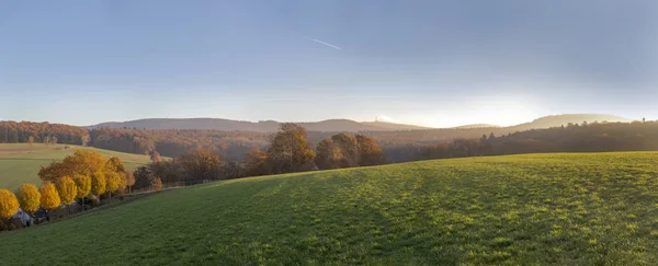 Ländliche Landschaft Taunus Schönen Morgenlicht — Stockfoto
