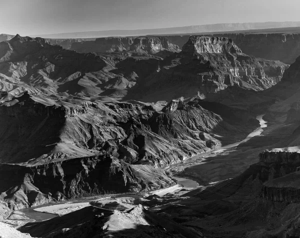 Ανατολή Του Ηλίου Στο Grand Canyon Από Έρημο Οπτική Γωνία — Φωτογραφία Αρχείου