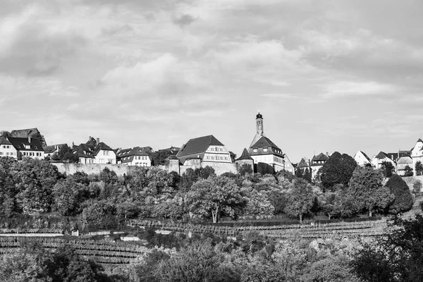 Rothenburg Der Tauber Oude Beroemde Stad Uit Middeleeuwen Gezien Vanaf — Stockfoto