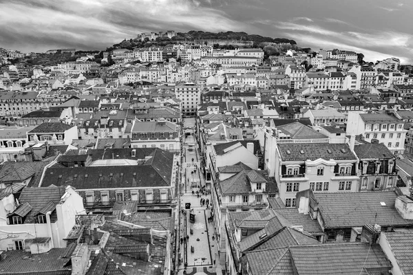 Vista Panoramica Dall Elevador Santa Justa Centro Storico Lisbona — Foto Stock