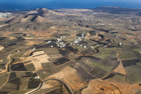 Aerial Lanzarote Volcanic Island Canaries — Stock Photo, Image