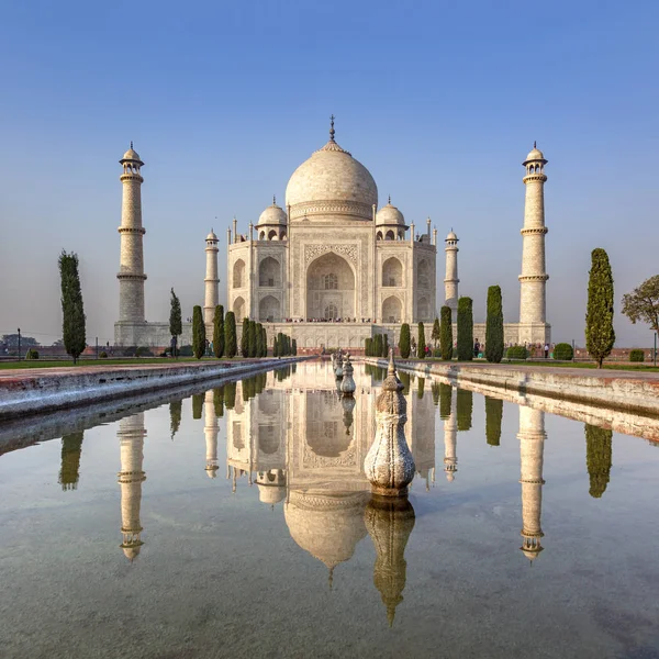 Reflexão Taj Mahal Índia — Fotografia de Stock