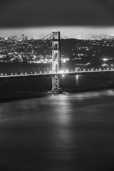 Famoso Ponte San Francisco Golden Gate Notte — Foto Stock