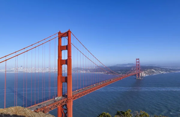 Famosa Ponte Golden Gate São Francisco Final Tarde Luz — Fotografia de Stock