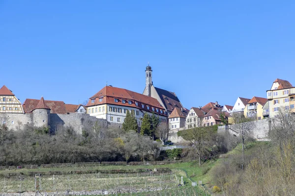 Мальовничим Видом Старе Місто Rothenburg Дер Таубер — стокове фото