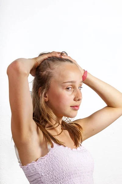 Retrato Linda Joven Adolescente — Foto de Stock