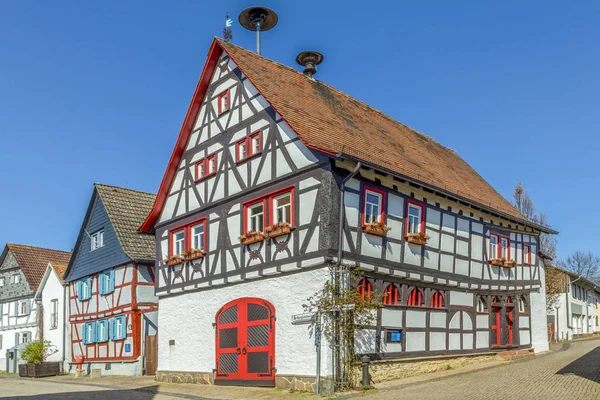 Alte Traditionelle Häuser Friedrichsdorf Hessen Deutschland — Stockfoto