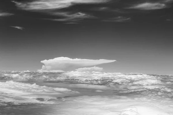 Вид Літака Чудові Структуровані Хмари Корабель Небесах — стокове фото