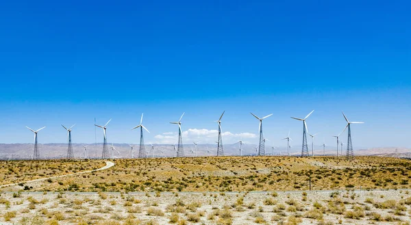 Muchos Generadores Eólicos Funcionamiento Cerca Los Ángeles — Foto de Stock