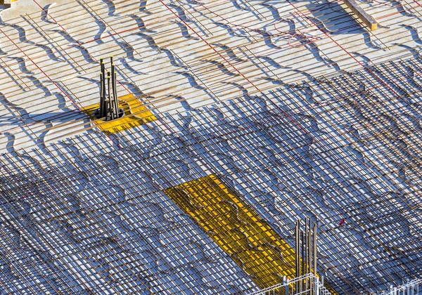 Betongrundplatte Auf Einer Baustelle — Stockfoto