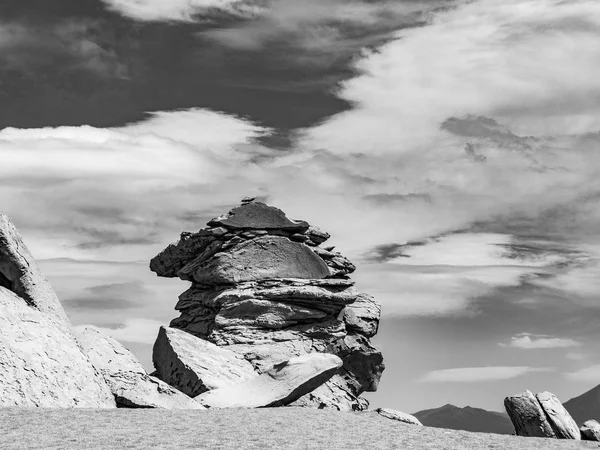 Arbol Piedra Uma Formação Rochosa Isolada Deserto Boliviano — Fotografia de Stock