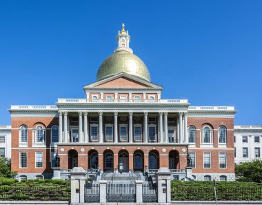 Massachusetts State House, Beacon Hill, Boston, MA - USA clipart