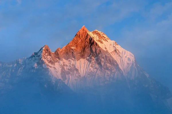 Starry Sky Machhepuchare Annapurna Base Camp Nepal Himalayas — Stock Photo, Image