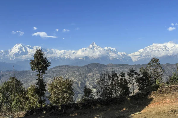 Blick Auf Dhaulagiri Nepal Himalaya Frühen Morgen — Stockfoto