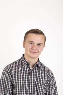 Akıllı dost görünümlü genç çocuk portresi