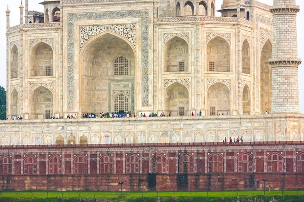 Taj Mahal Rio Yamuna Pôr Sol — Fotografia de Stock