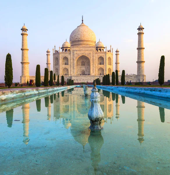 Taj Mahal Alla Luce Dell Alba Agra India — Foto Stock