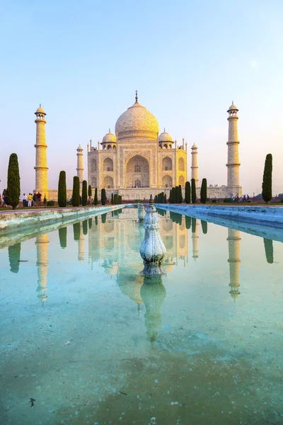 Taj Mahal Lever Soleil Agra Inde — Photo