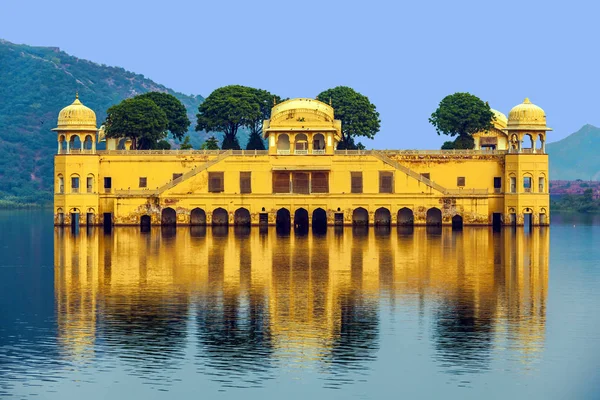 Pałac Wodny Jal Mahal Jeziorze Man Sagar Jaipur Rajasthan Indie — Zdjęcie stockowe