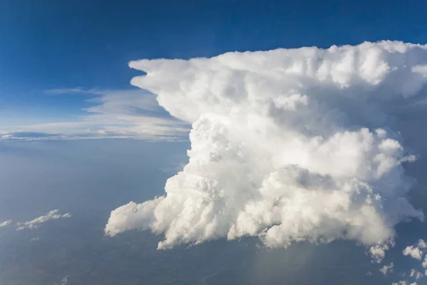 White clouds seen from flying aircraft — Stock Photo, Image