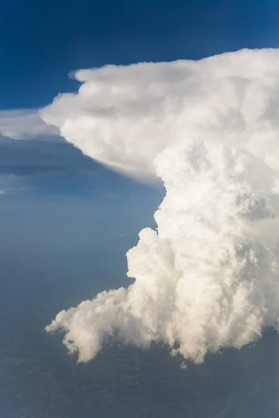 White clouds seen from flying aircraft — Stock Photo, Image