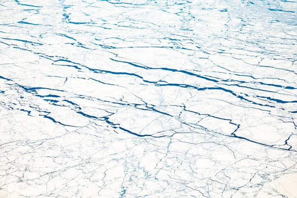 Luchtfoto van de bevroren gletsjer in Alaska — Stockfoto