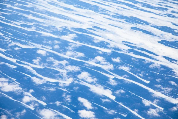 Aérea de nuvens inchadas no oceano pacífico — Fotografia de Stock