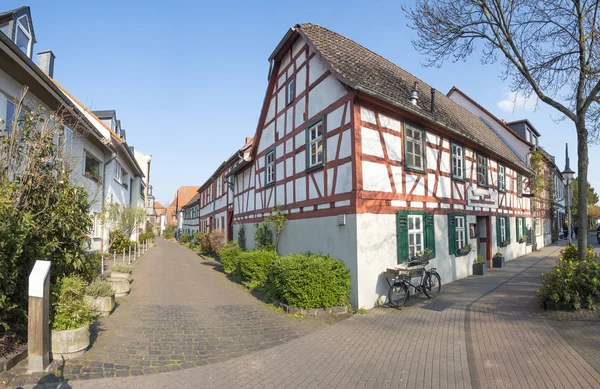 Hanau, Kesselstadt, yarı ahşap evler — Stok fotoğraf